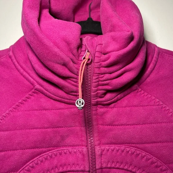 Lululemon Rasberry/Guava Calm And Cozy Scuba Cotton in Size 10 - Picture 5 of 9